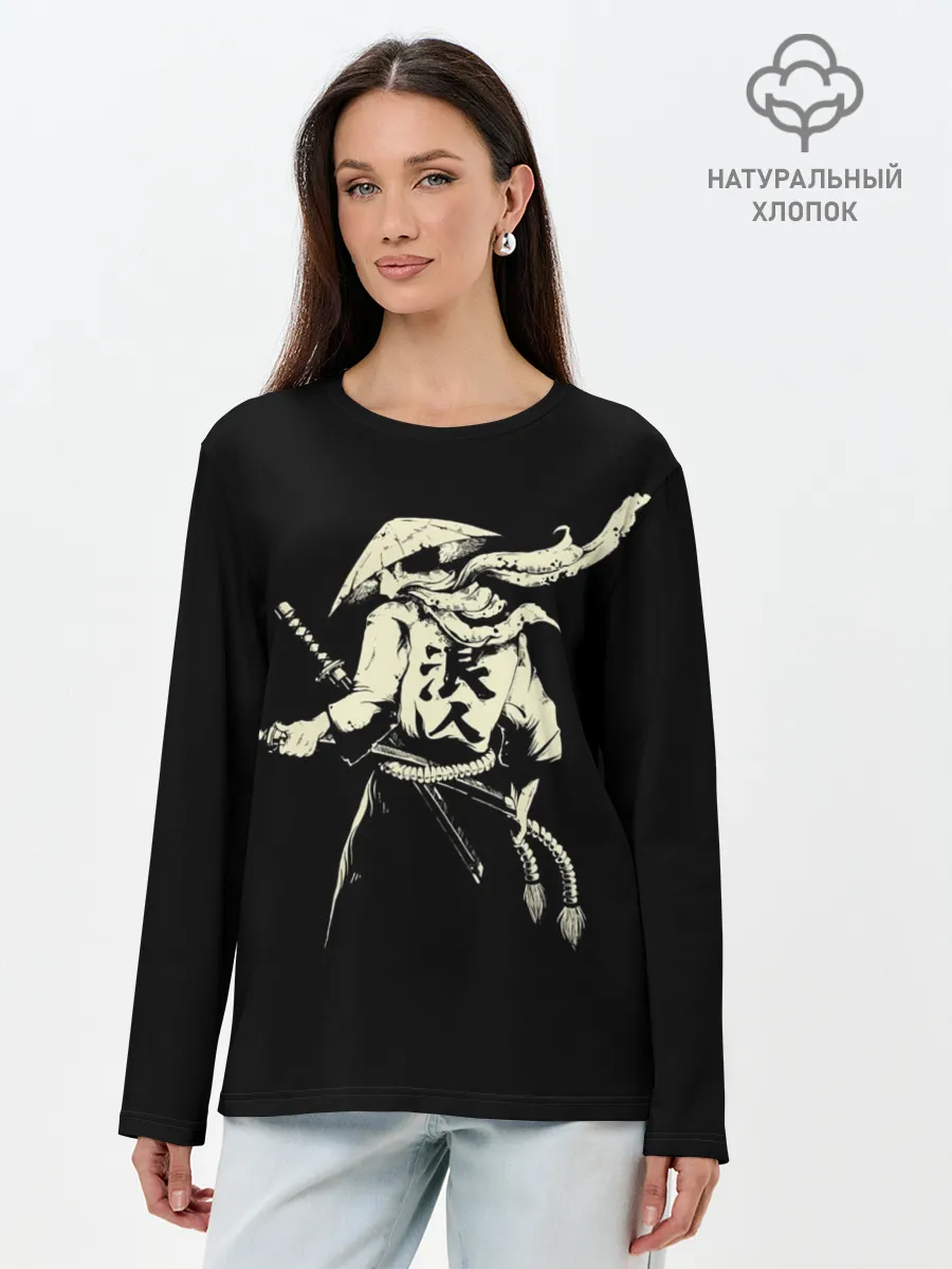 Лонгслив женский. Хлопок / ЛИК САМУРАЯ | SAMURAI