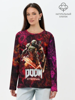 Лонгслив женский. Хлопок / Doom Eternal | Дум Этернал