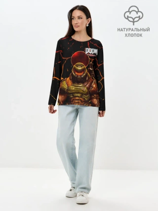 Лонгслив женский. Хлопок / Doom | Eternal