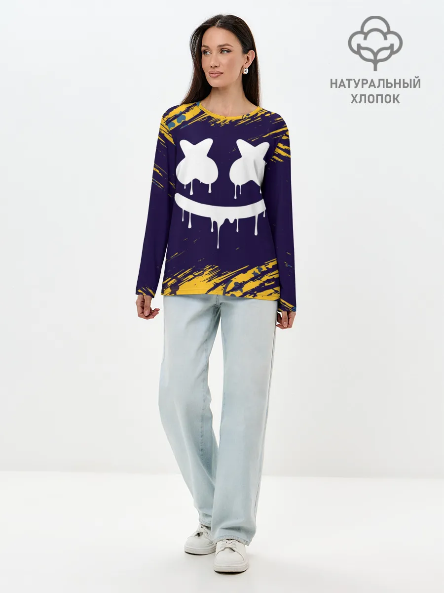 Лонгслив женский. Хлопок / MARSHMELLO / МАРШМЕЛЛОУ