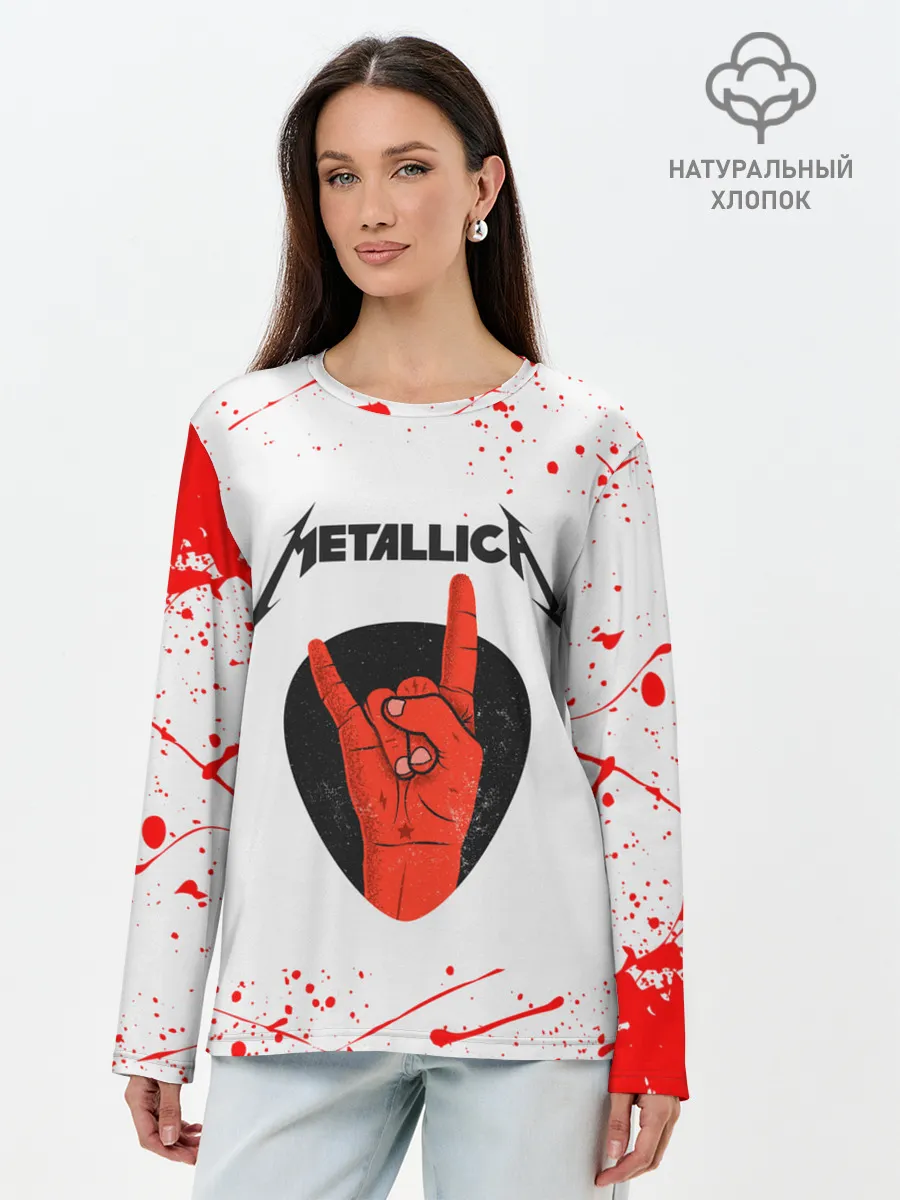 Лонгслив женский. Хлопок / METALLICA