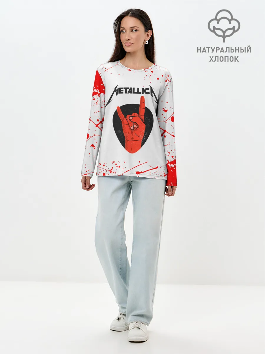 Лонгслив женский. Хлопок / METALLICA