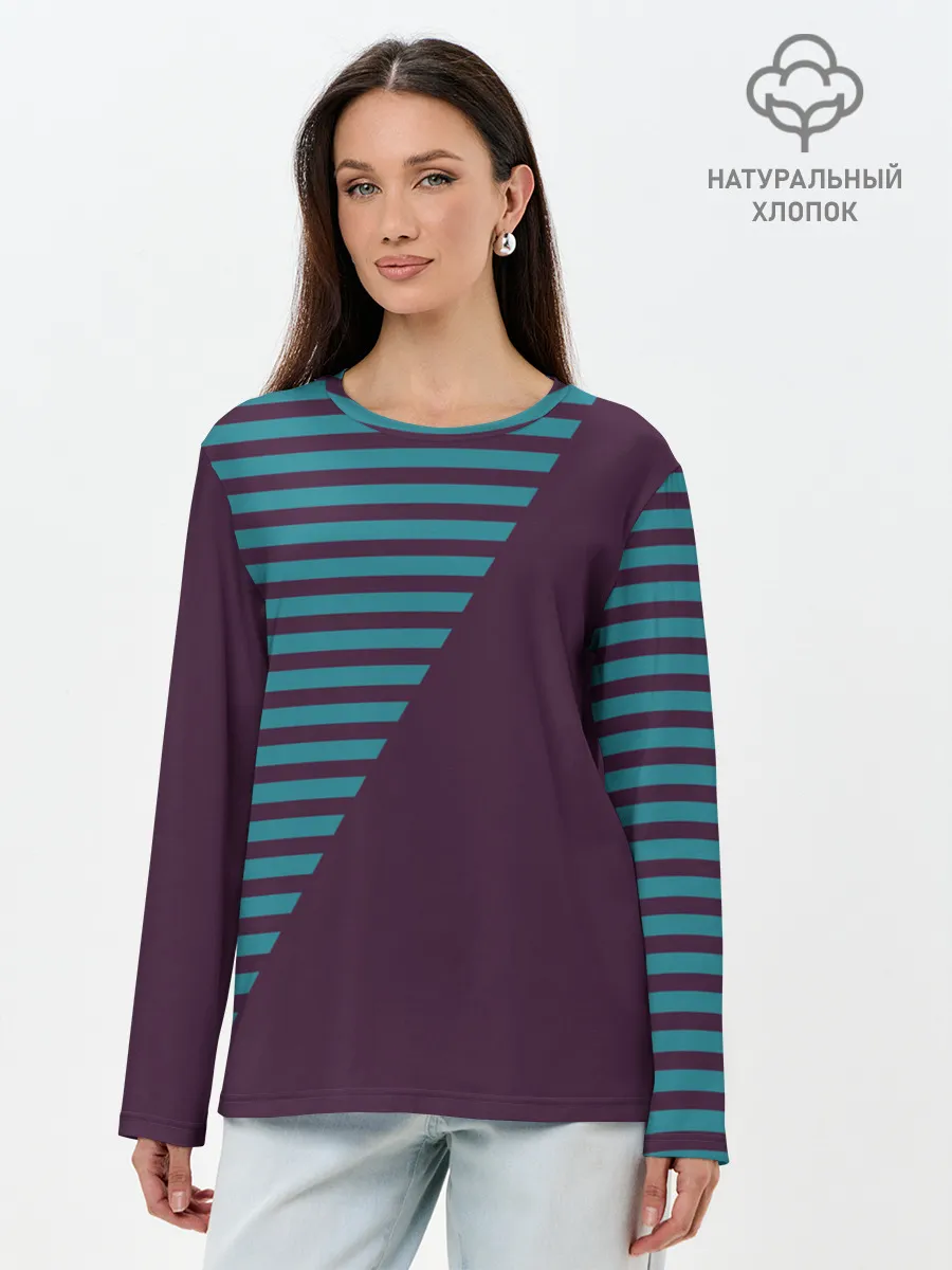 Лонгслив женский. Хлопок / texture