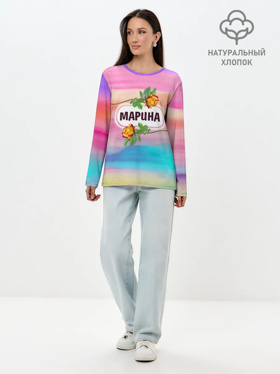 Лонгслив женский. Хлопок / Марина