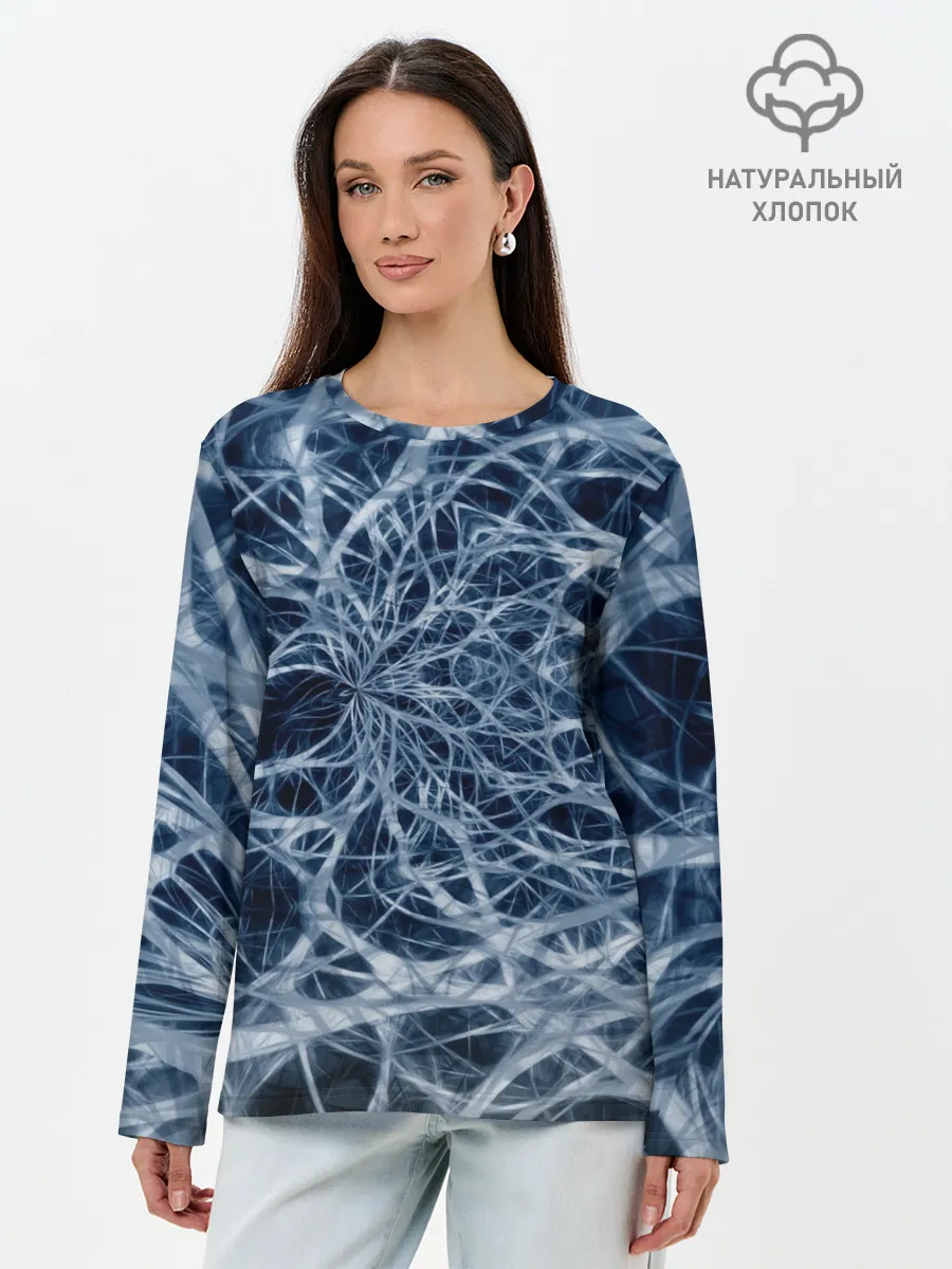 Лонгслив женский. Хлопок / Нервная система