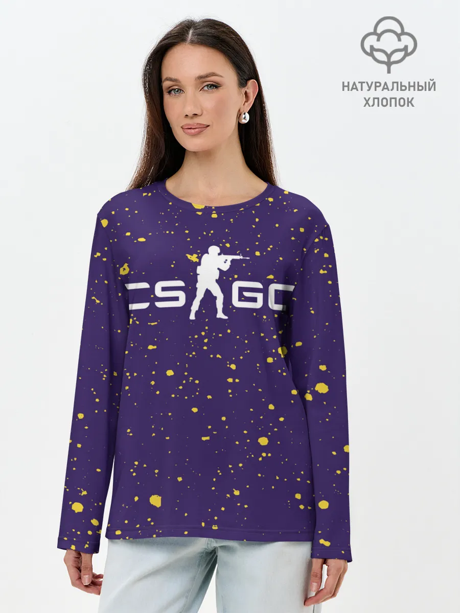 Лонгслив женский. Хлопок / CS GO | КС ГО