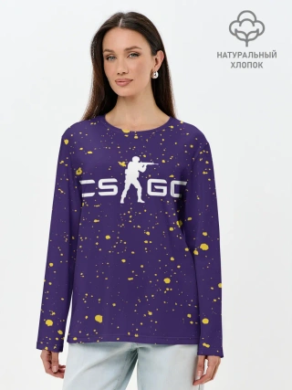 Лонгслив женский. Хлопок / CS GO | КС ГО