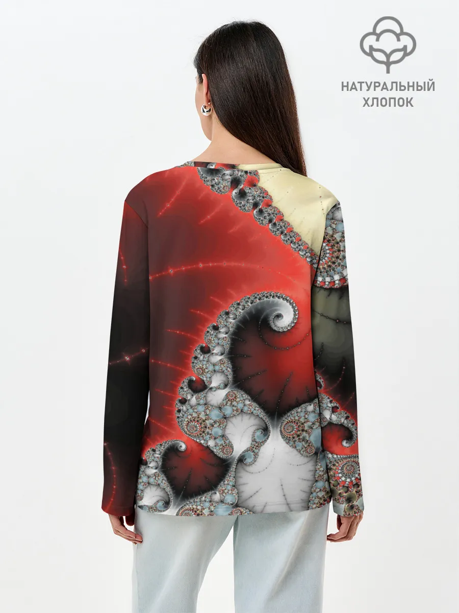 Лонгслив женский. Хлопок / ABSTRACT&FRACTAL