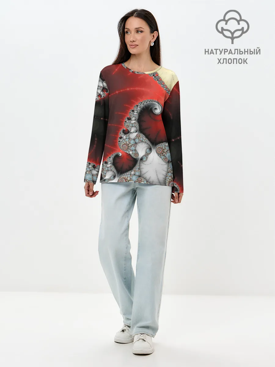 Лонгслив женский. Хлопок / ABSTRACT&FRACTAL