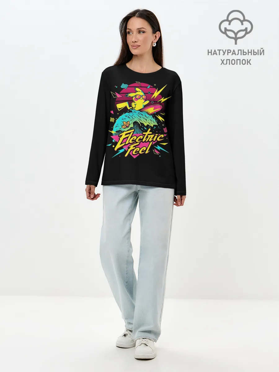 Лонгслив женский. Хлопок / Electric Feel