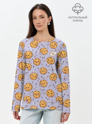 Лонгслив женский. Хлопок / Eat me