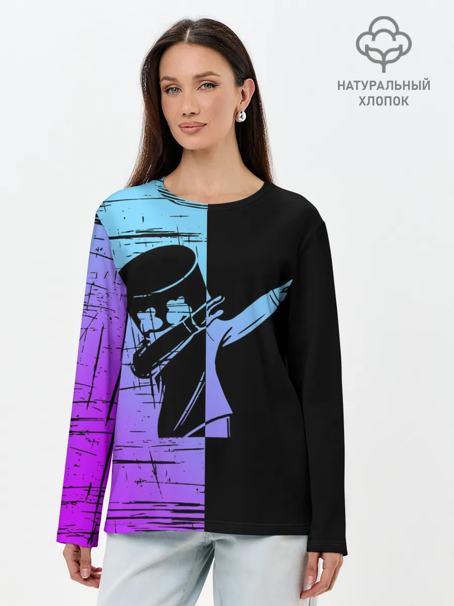 Лонгслив женский. Хлопок / FORTNITE MARSHMELLO.