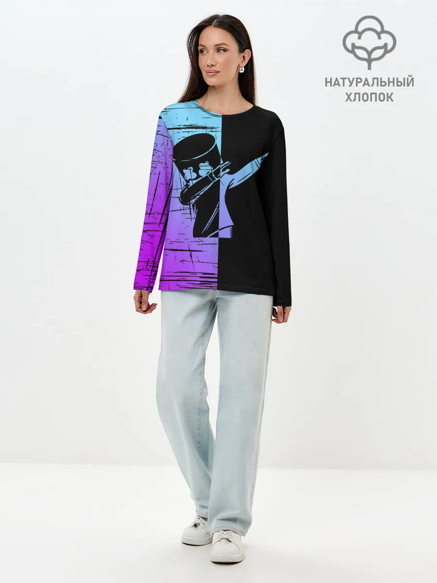 Лонгслив женский. Хлопок / FORTNITE MARSHMELLO.