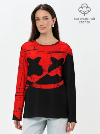 Лонгслив женский. Хлопок / FORTNITE MARSHMELLO.