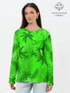 Лонгслив женский. Хлопок / ПАЛЬМЫ | ЛЕТО | TROPICAL
