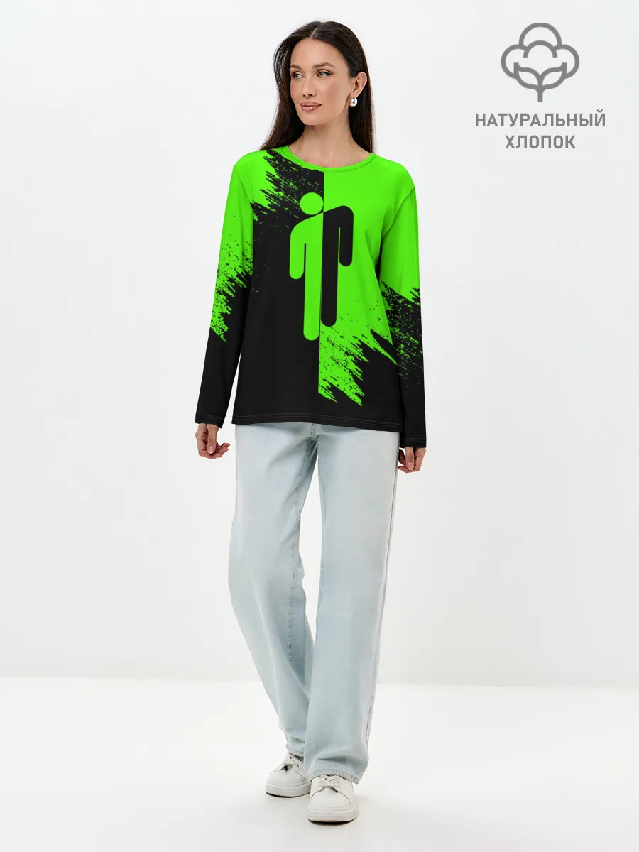 Лонгслив женский. Хлопок / BILLIE EILISH / БИЛЛИ АЙЛИШ