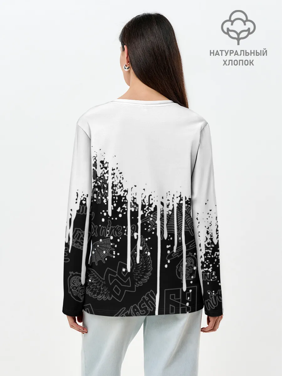 Лонгслив женский. Хлопок / 6ix9ine.