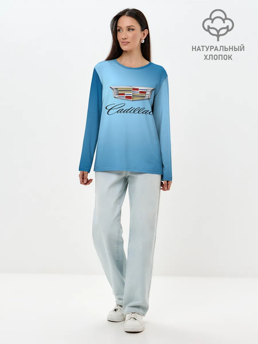 Лонгслив женский. Хлопок / cadillac