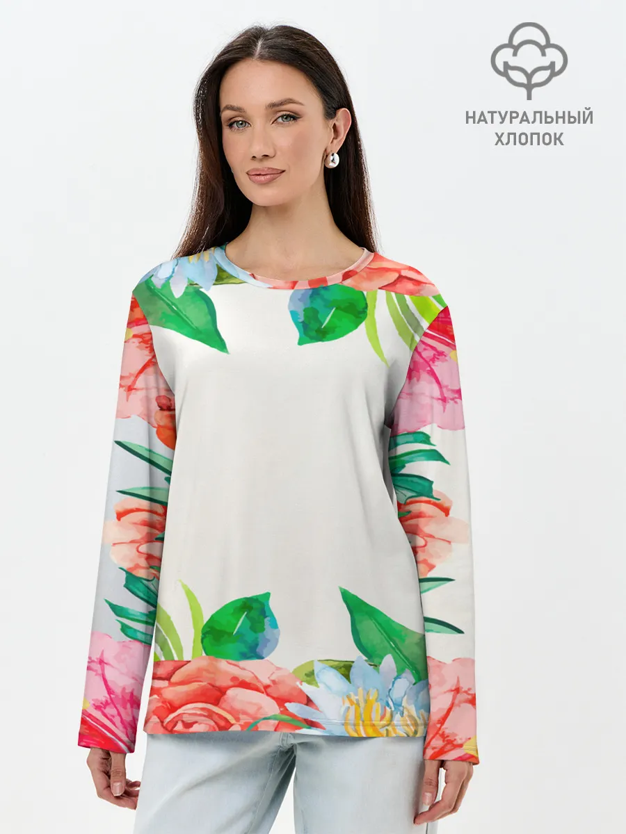 Лонгслив женский. Хлопок / SUMMER NEON