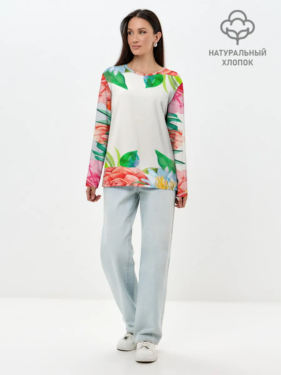 Лонгслив женский. Хлопок / SUMMER NEON