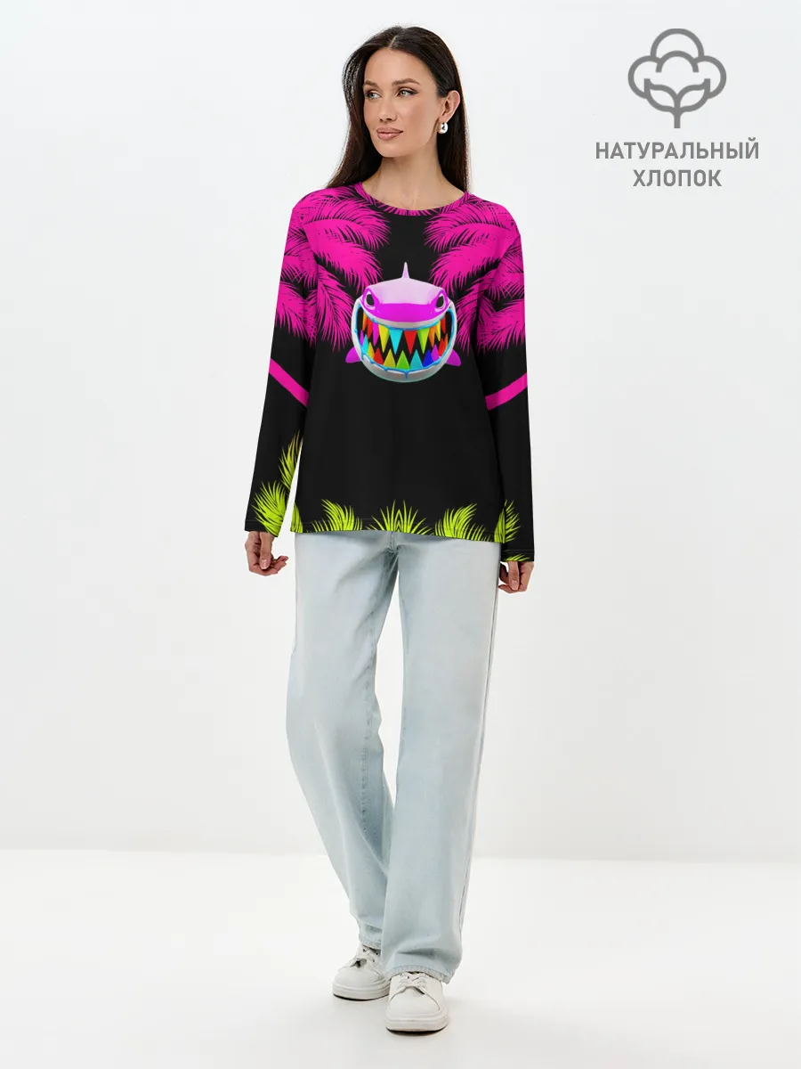 Лонгслив женский. Хлопок / 6ix9ine