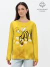 Лонгслив женский. Хлопок / Лето. Пчелы. Мед