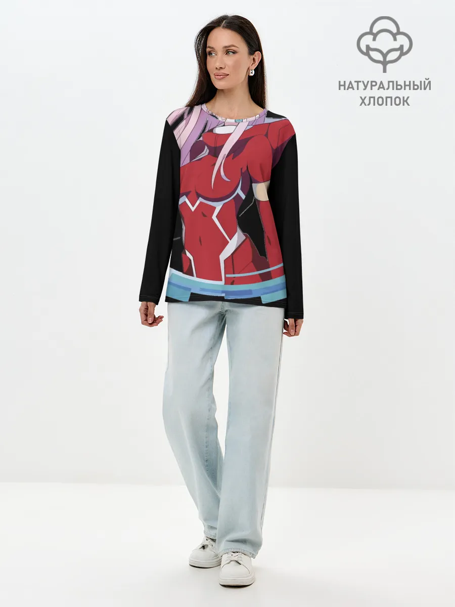 Лонгслив женский. Хлопок / Милый во франксе