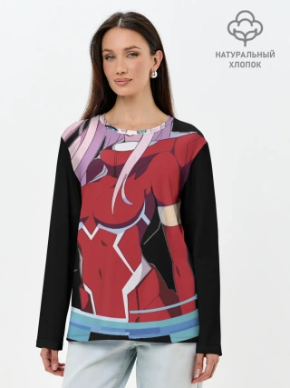 Лонгслив женский. Хлопок / Милый во франксе