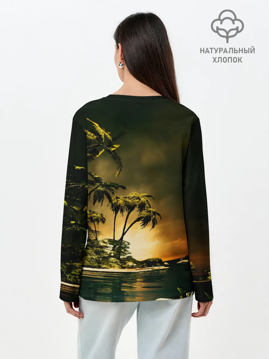 Лонгслив женский. Хлопок / РАЙСКИЙ ОСТРОВ