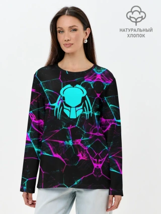 Лонгслив женский. Хлопок / Predator