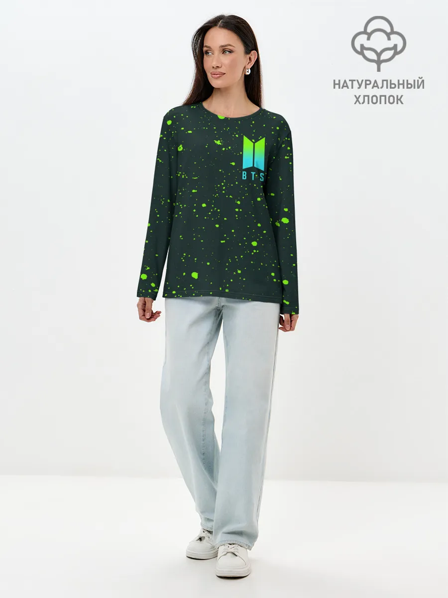 Лонгслив женский. Хлопок / BTS / БТС