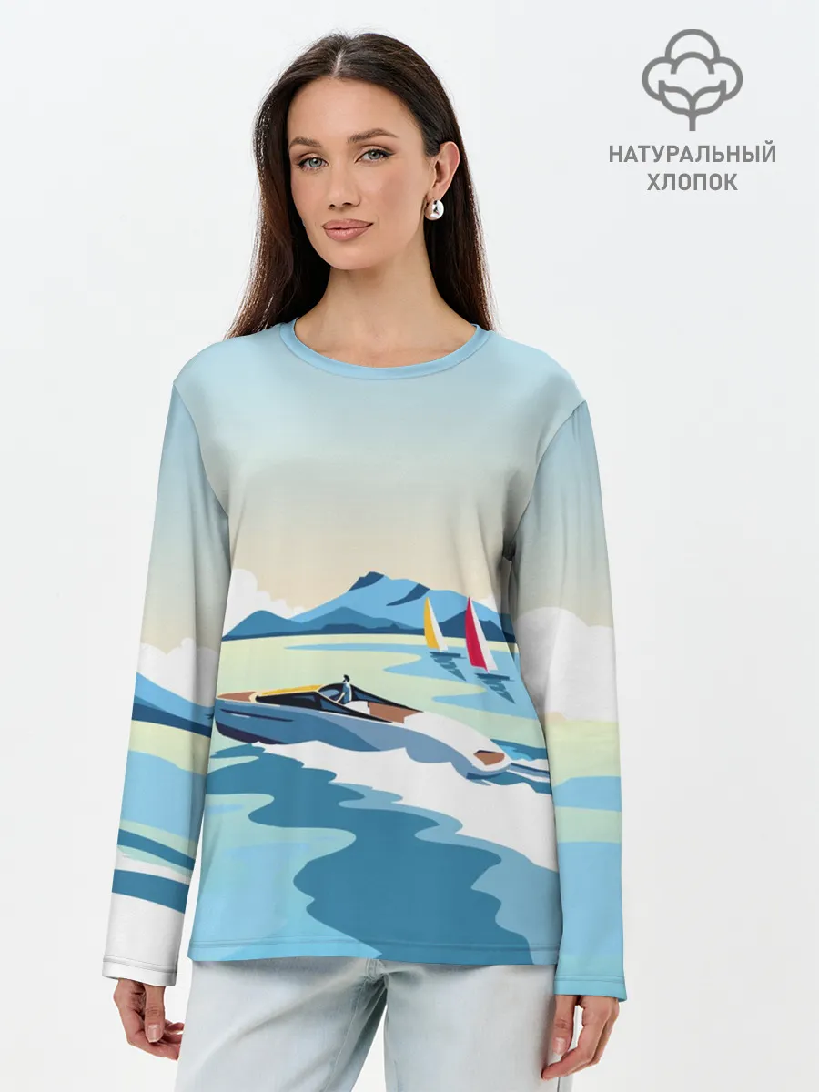 Лонгслив женский. Хлопок / Лето