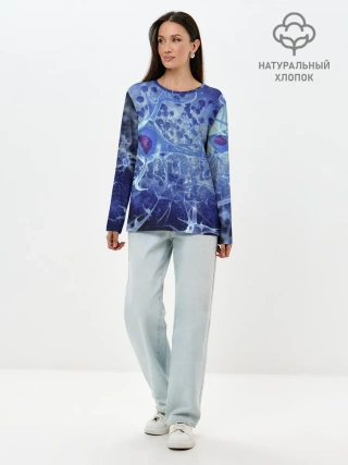 Лонгслив женский. Хлопок / ВИРУС