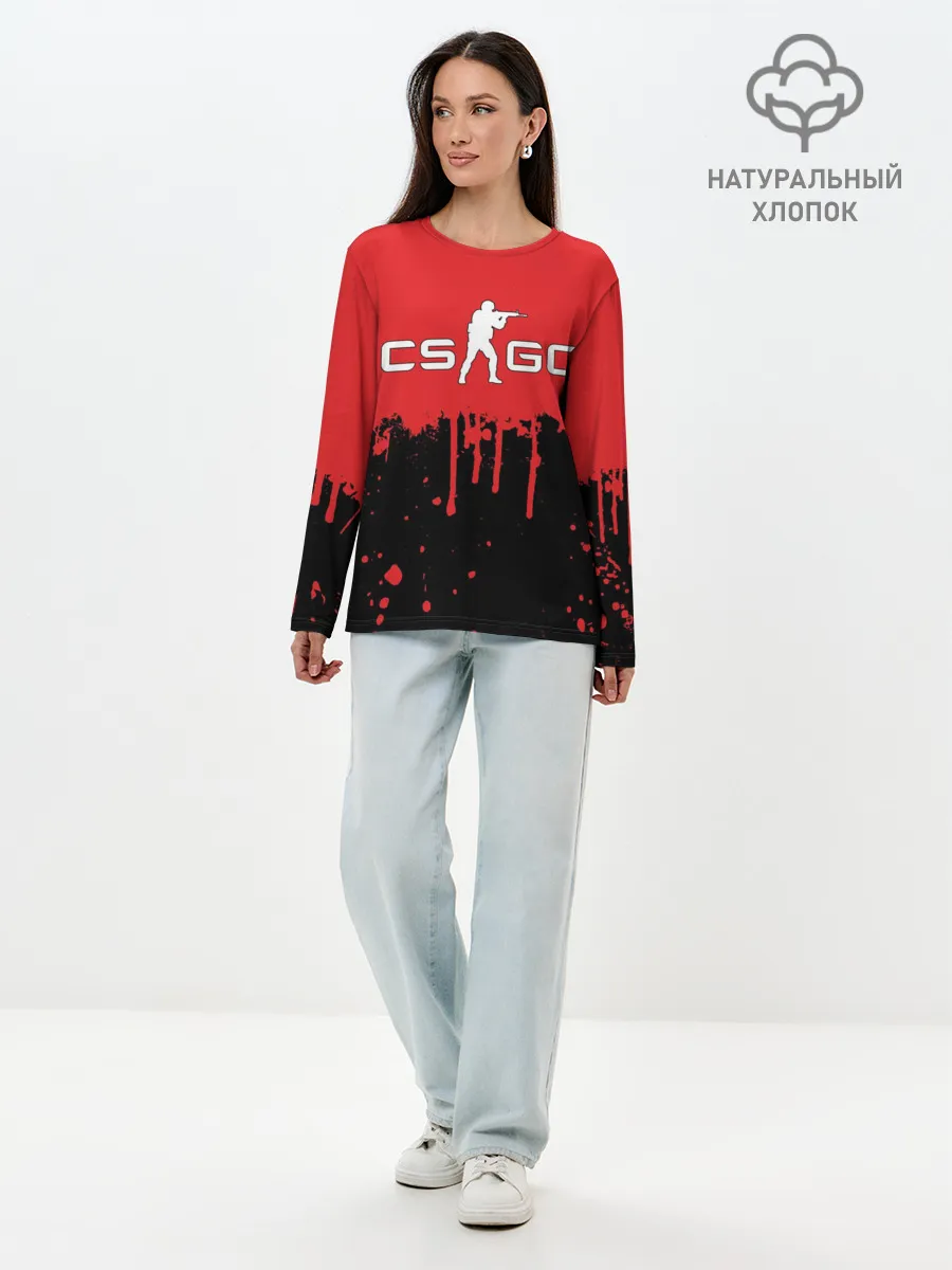 Лонгслив женский. Хлопок / COUNTER STRIKE