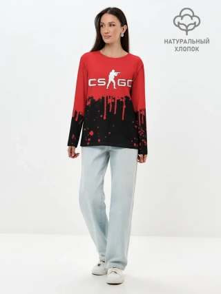 Лонгслив женский. Хлопок / COUNTER STRIKE