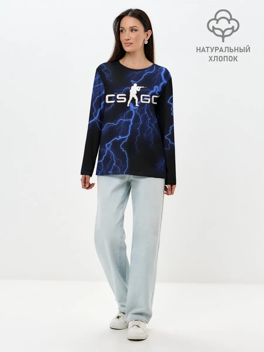 Лонгслив женский. Хлопок / COUNTER STRIKE