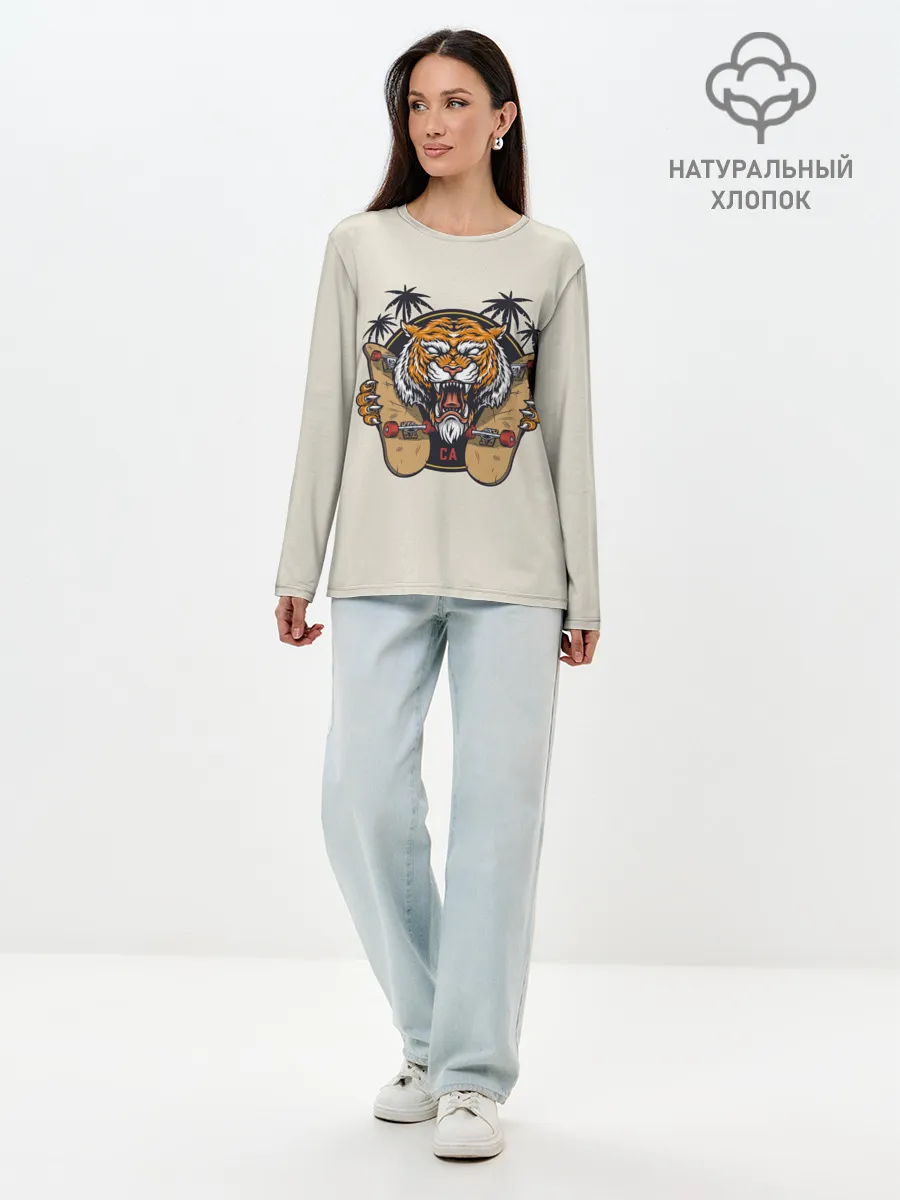 Лонгслив женский. Хлопок / Скейтер