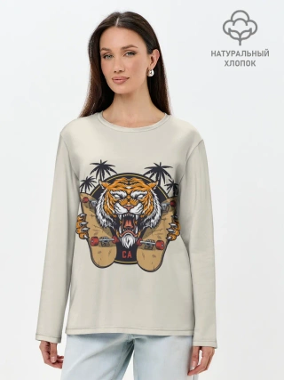 Лонгслив женский. Хлопок / Скейтер