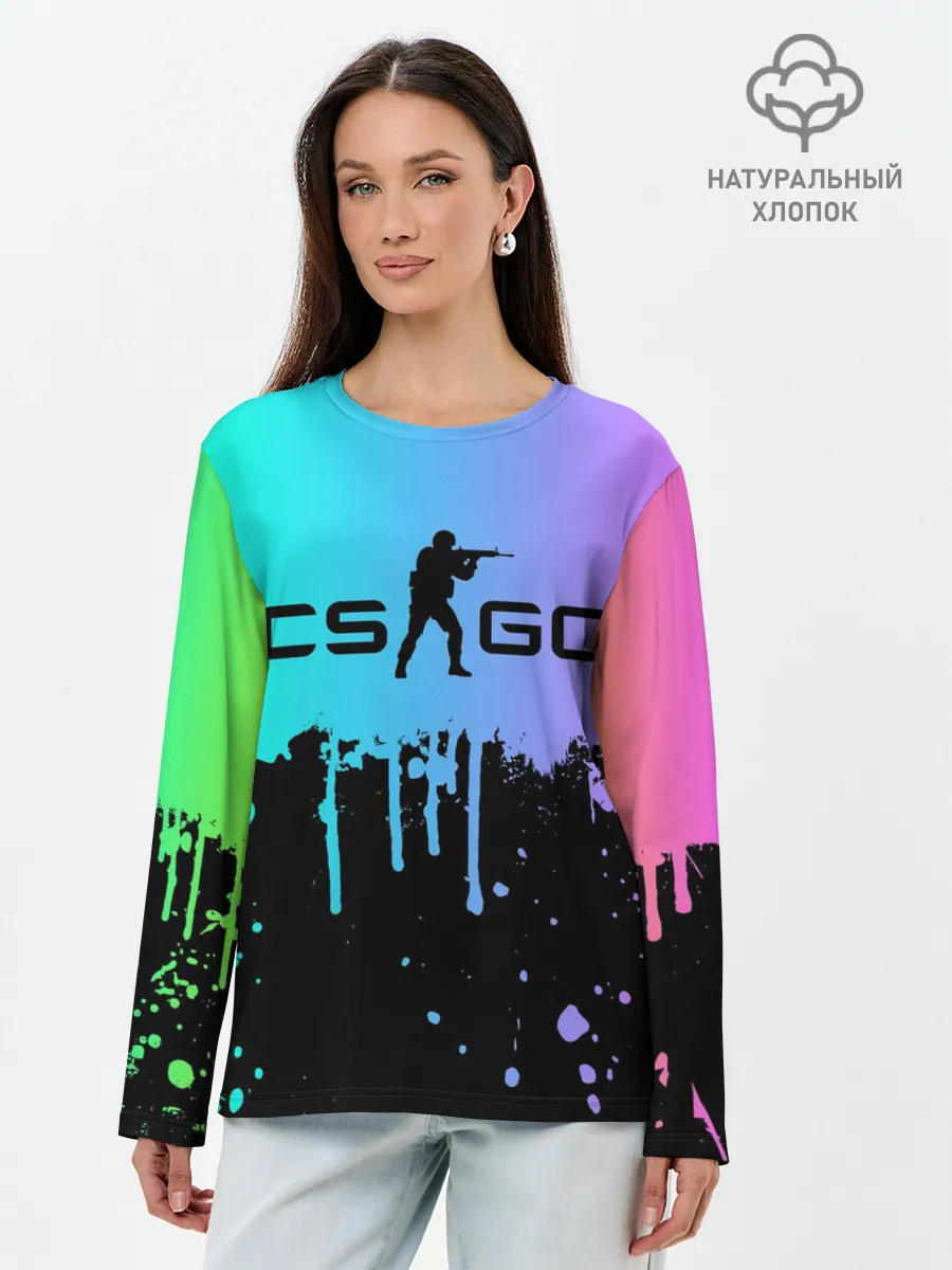 Лонгслив женский. Хлопок / COUNTER STRIKE