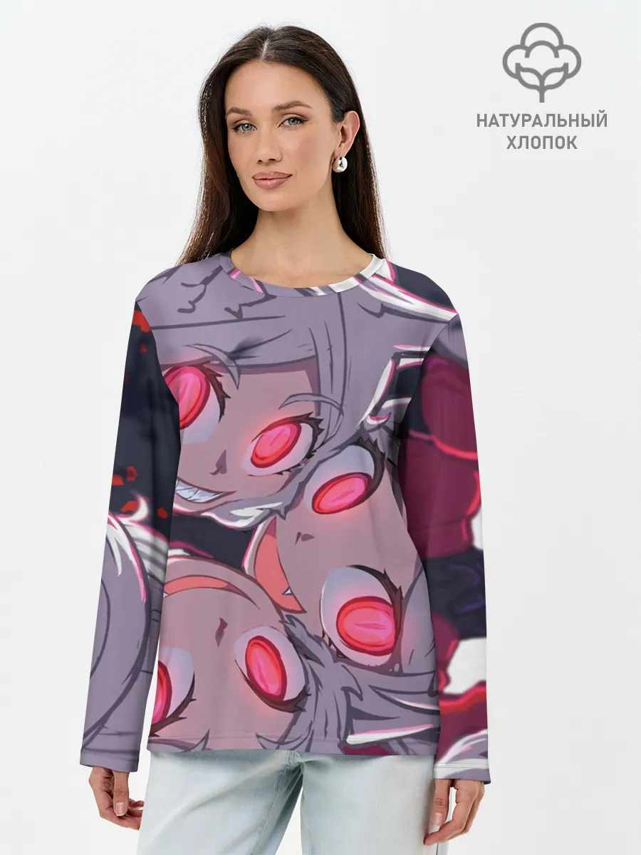 Лонгслив женский. Хлопок / МИЛЫЕ КОШЕЧКИ
