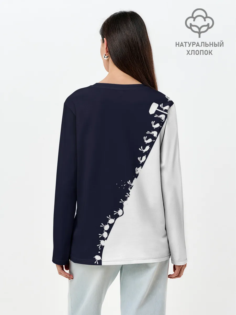 Лонгслив женский. Хлопок / Краш