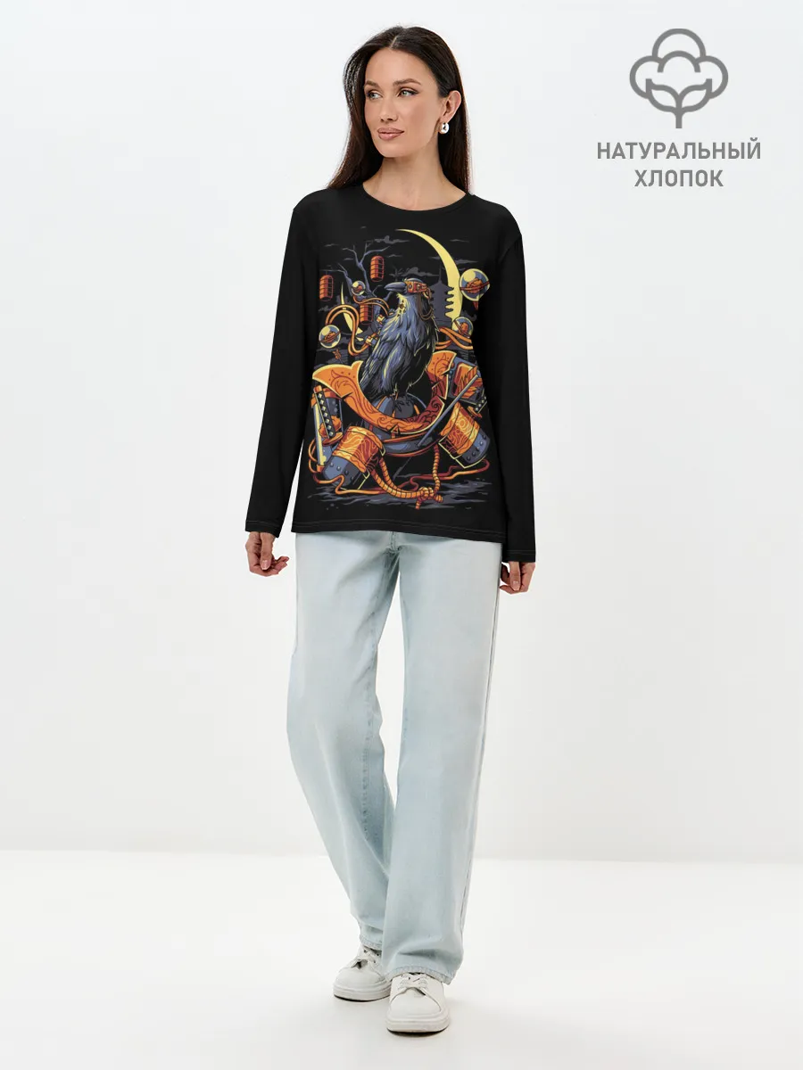 Лонгслив женский. Хлопок / ВОРОН СТИМПАНК