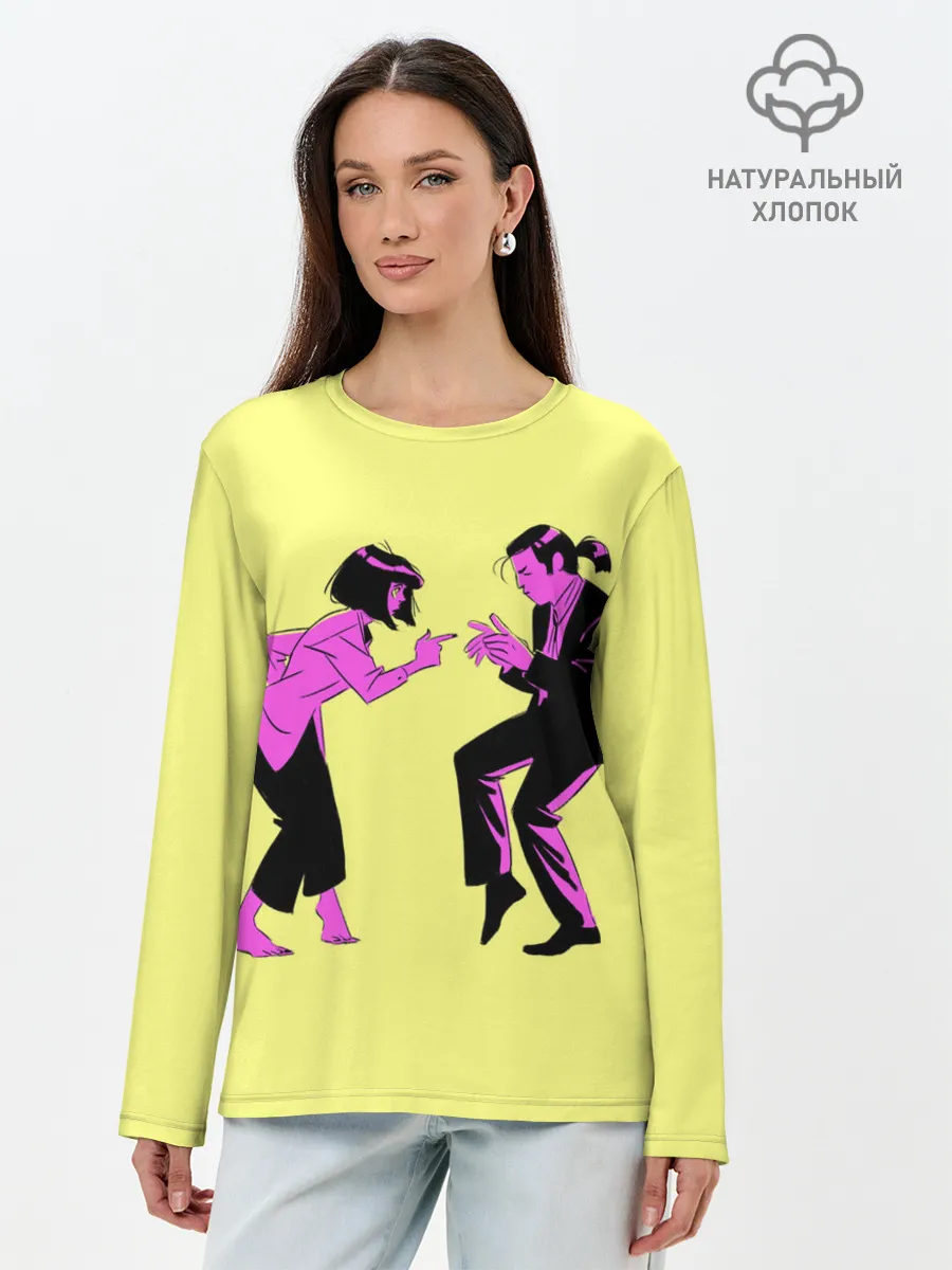 Лонгслив женский. Хлопок / Криминальное чтиво