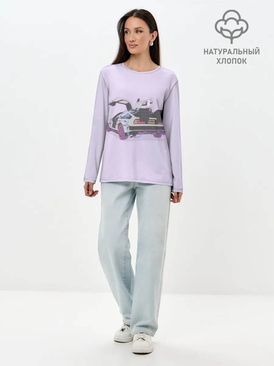 Лонгслив женский. Хлопок / Назад в будущее