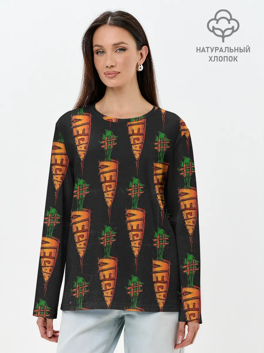 Лонгслив женский. Хлопок / vegan