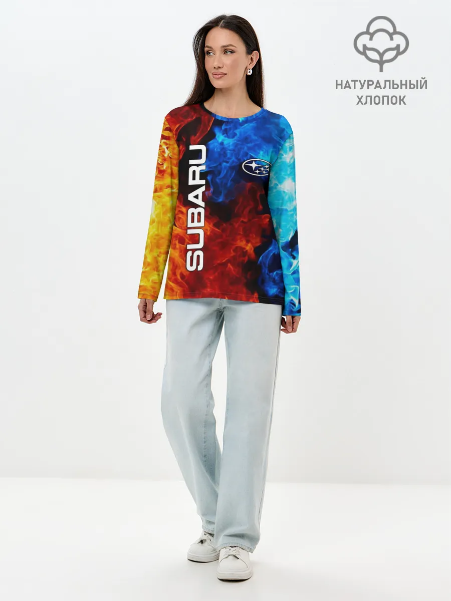 Лонгслив женский. Хлопок / SUBARU