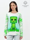 Лонгслив женский. Хлопок / MINECRAFT CREEPER