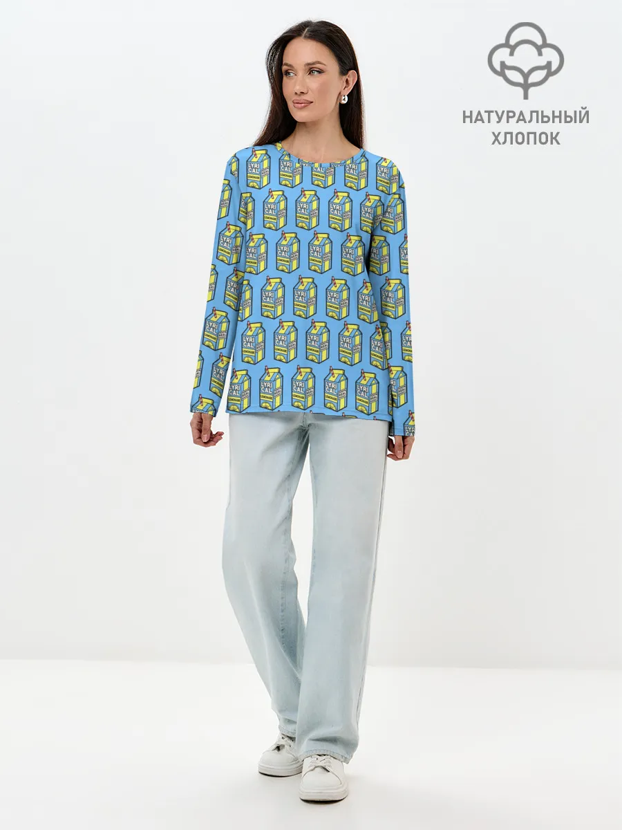 Лонгслив женский. Хлопок / Lyrical Lemonade Pattern