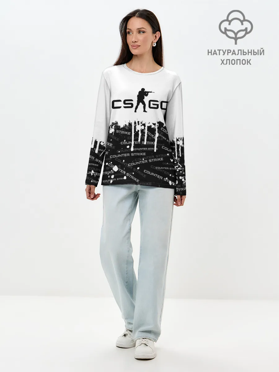 Лонгслив женский. Хлопок / COUNTER STRIKE