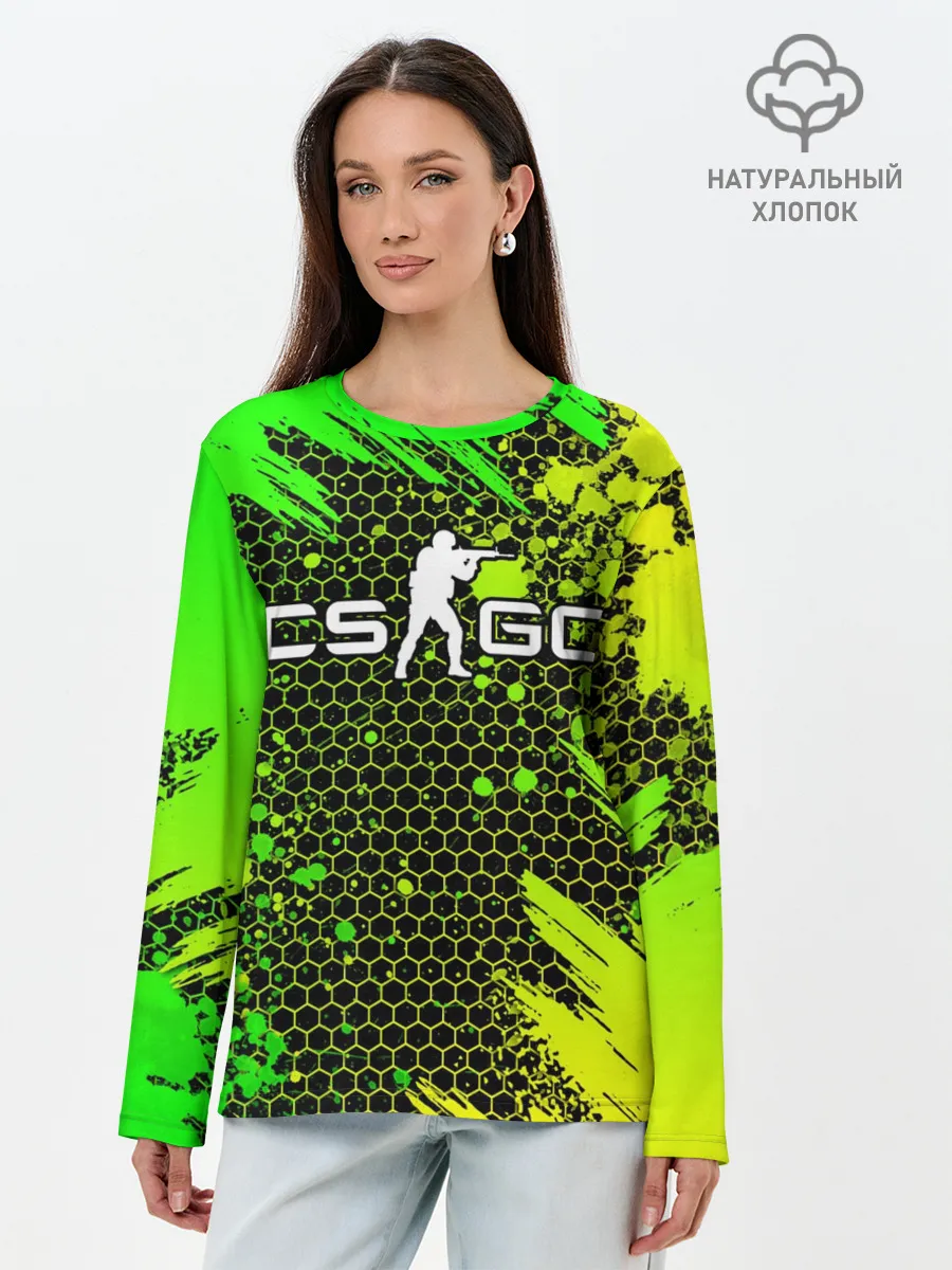 Лонгслив женский. Хлопок / COUNTER STRIKE